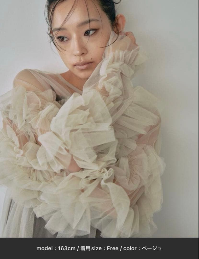 【新品】 ANDRESD デコラティブチュールトップス オケージョンドレス