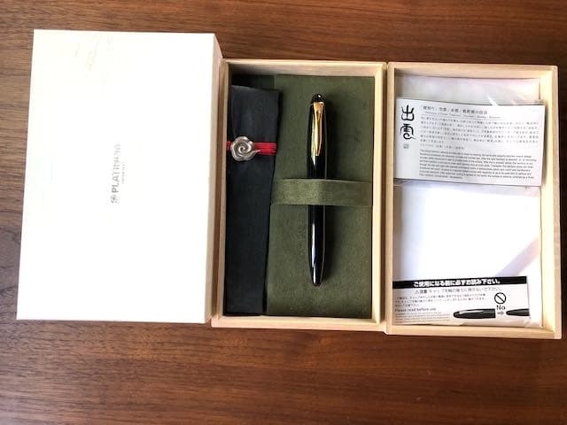 プラチナ万年筆　出雲　枇杷溜　B（太字）