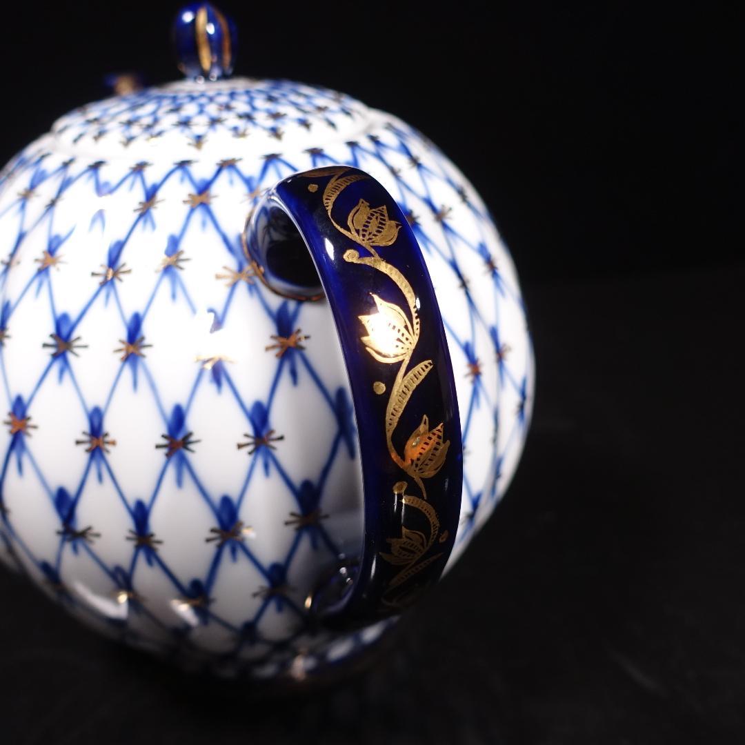 ロモノーソフ LOMONOSOV コバルトネット ポット クリーマー セット