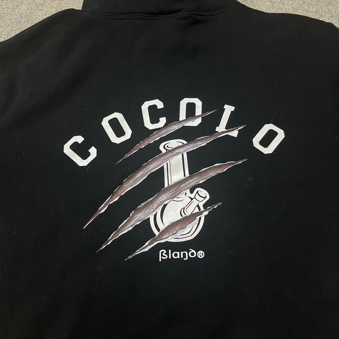 m*a様 ［美品］COCOLO ロゴプリント ブラックパーカー Lサイズ