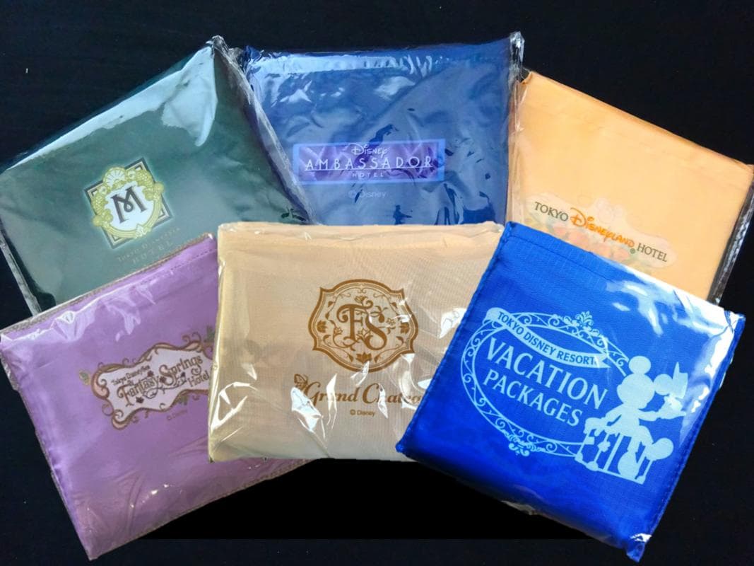 ディズニー　アメニティ　エコバッグ　6個