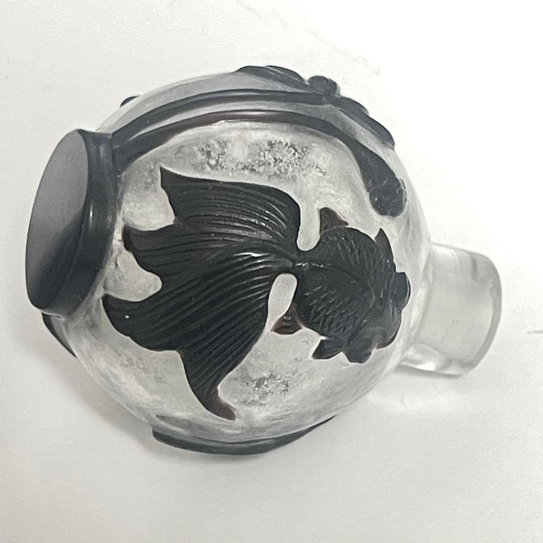 鼻煙壺　嗅ぎタバコ入れ　中国美術　ガラス工芸　　アンティーク　50年前に購入