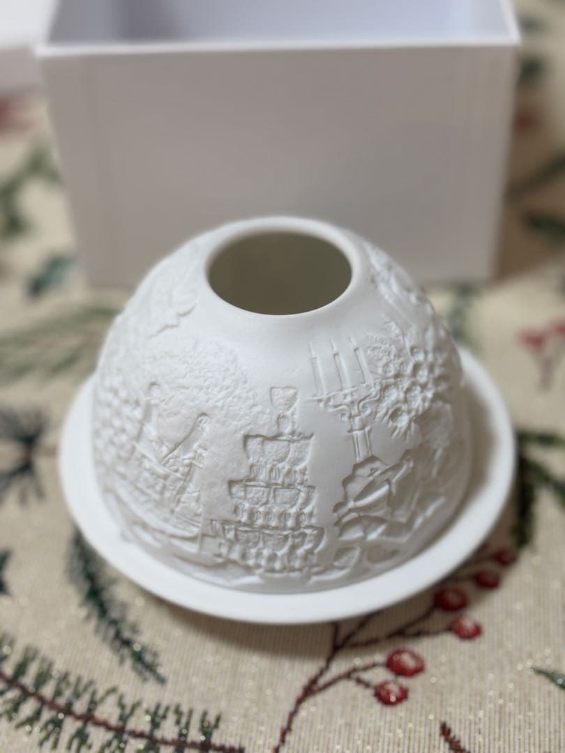 極美品 BERNARDAUD 結婚式の陶器ドーム キャンドルホルダー