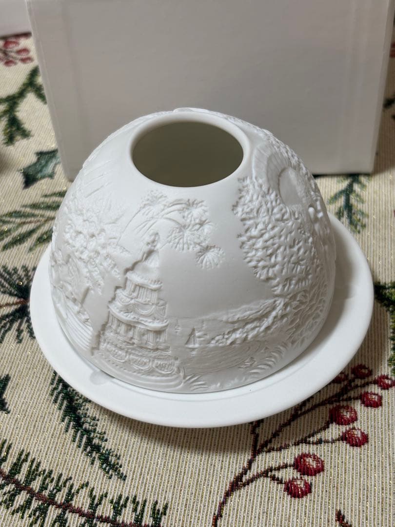 極美品 BERNARDAUD 結婚式の陶器ドーム キャンドルホルダー