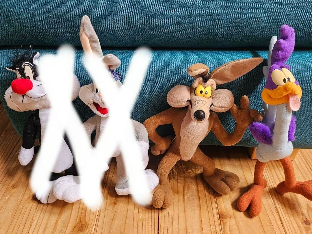 ルーニー・テューンズ ビンテージ ぬいぐるみ　コヨーテ、ロードランナー