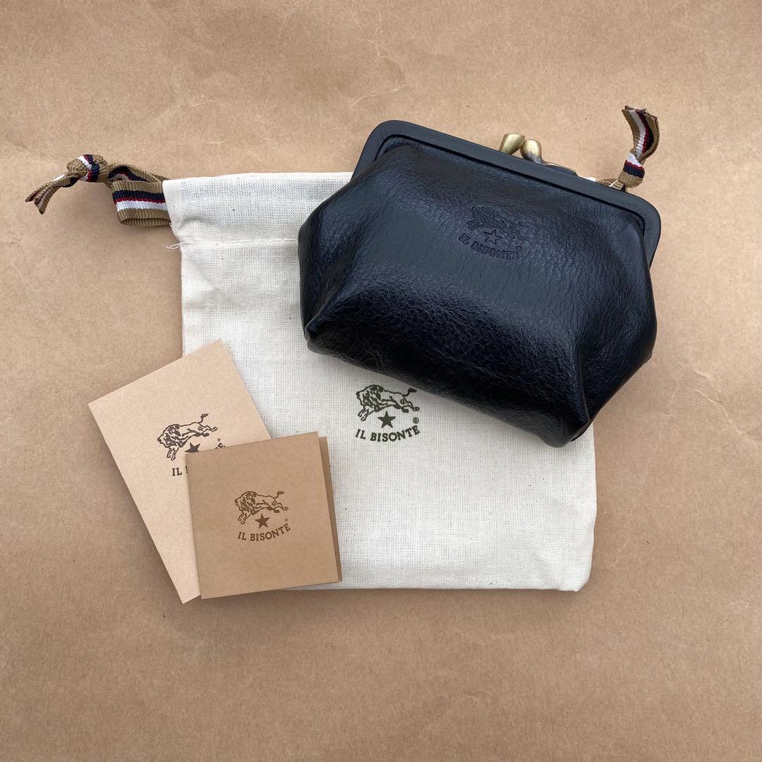 がま口　ポーチ　ミニ財布　ケース　小銭入れ　小物入れ　ブラック