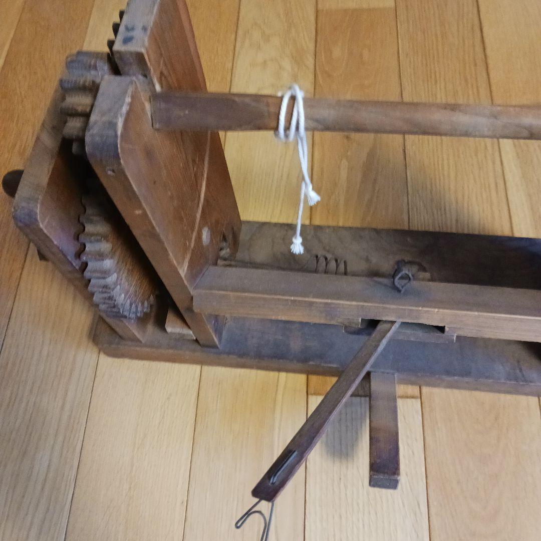 織の道具　用具　座繰り機　糸巻き機　木製　骨董品　古民具 アンティーク