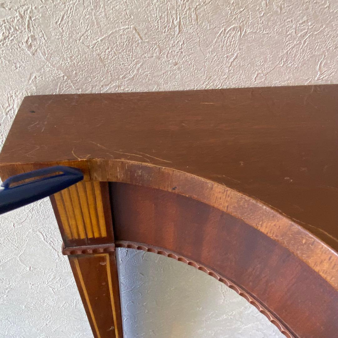 マホガニー材　コンソールテーブル 象嵌細工付き　アンティーク