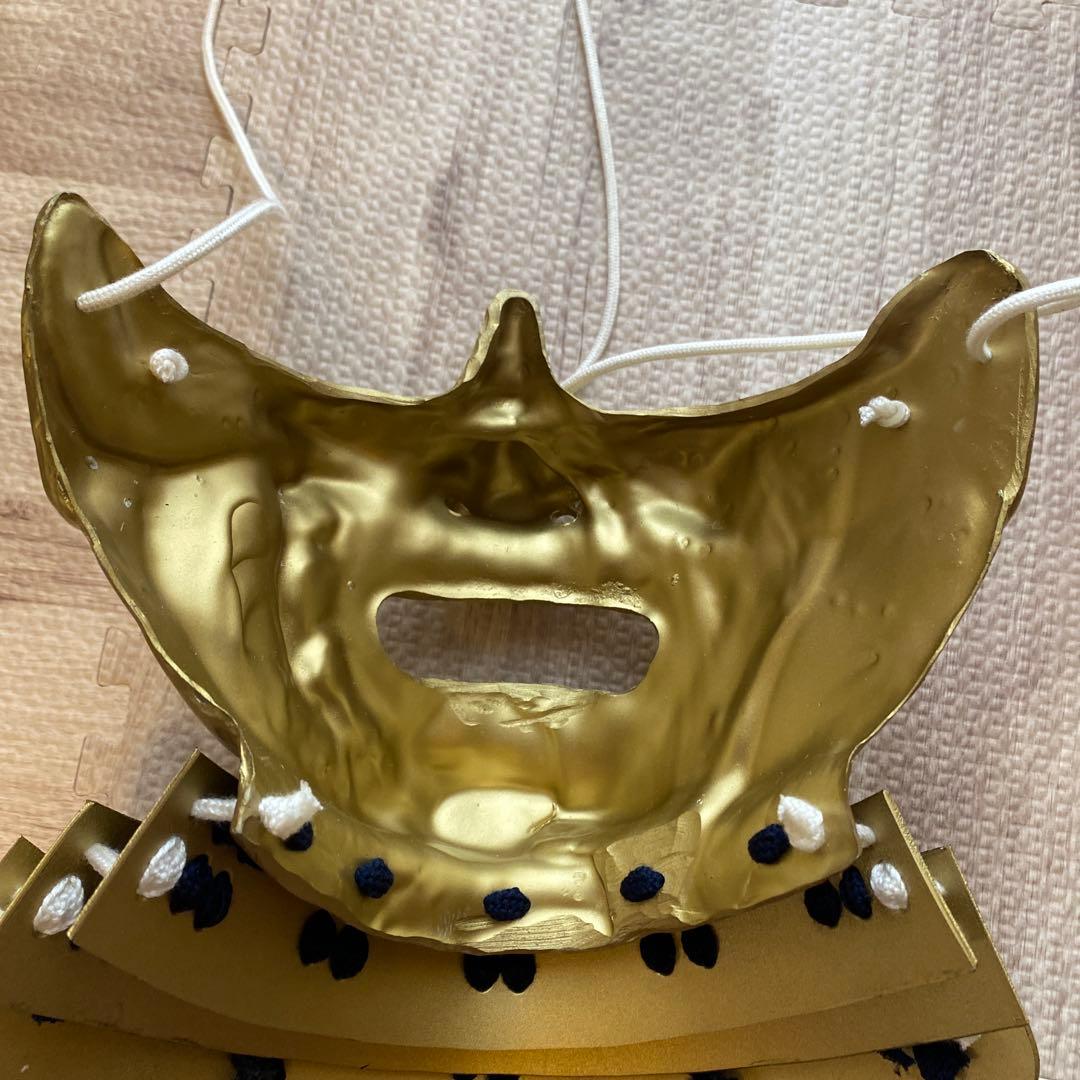 【着用可能】手作り面頬　武具　鎧兜　甲冑　等身大　半頬　　mempo mask