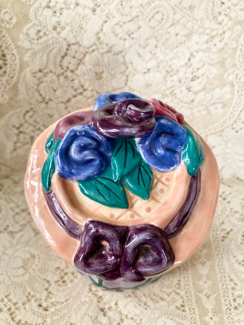 最終価格　貴重ヴィンテージ　米Susan paley 可愛い♪陶器クッキージャー