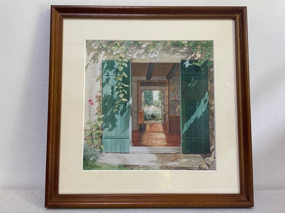 NANCY B ROBERTS　額縁　扉　裏庭
