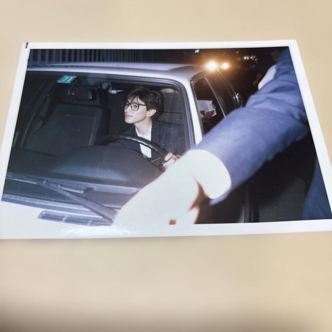 小室哲哉　生写真　BMWに乗って　約４０年くらい前