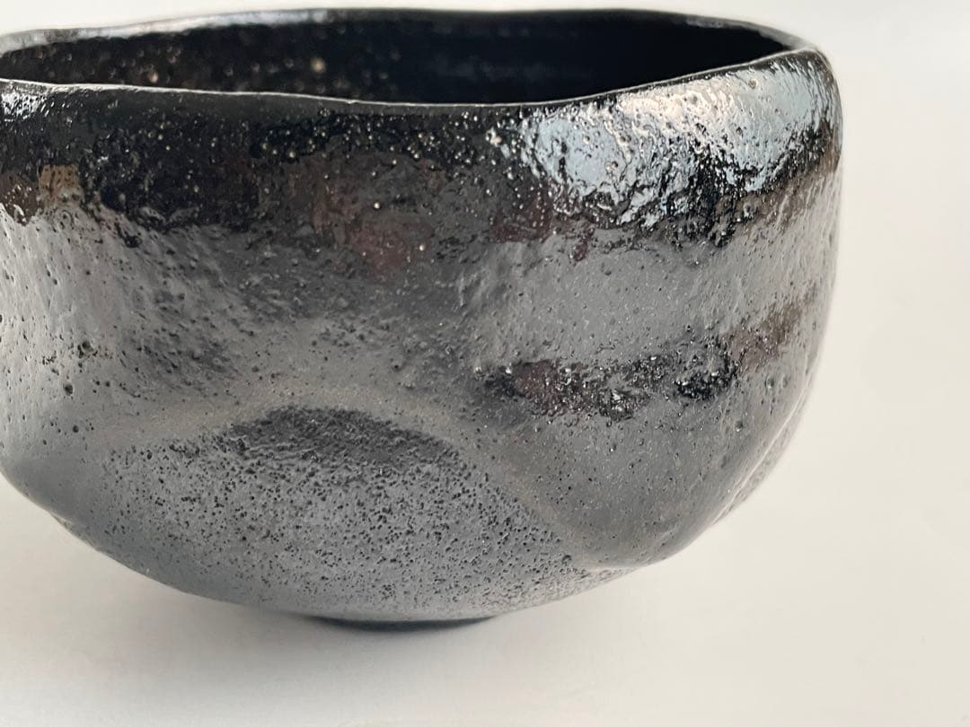 陶芸家　大樋年朗　大樋長左衛門　黒茶碗　幕釉　黒楽茶碗　鵬雲斎書付　共箱