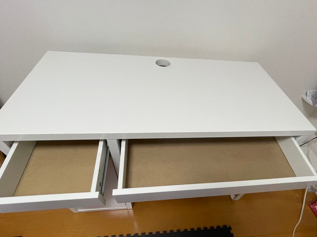 IKEA MICKE 学習机、パソコンデスク、テレワーク、ホワイト、組み立て済み