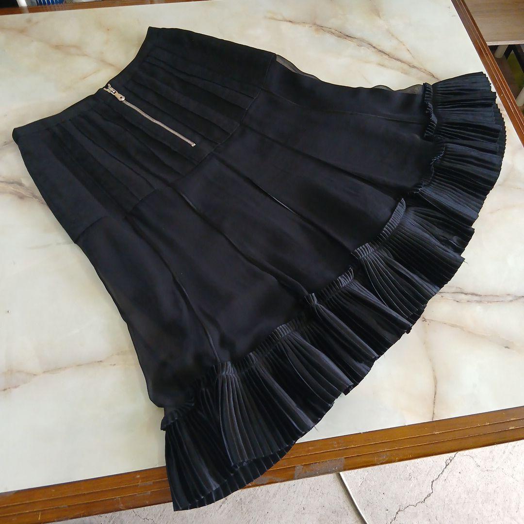 ドルチェアンドガッバーナ リネン×シルクスカート 42 黒 s4