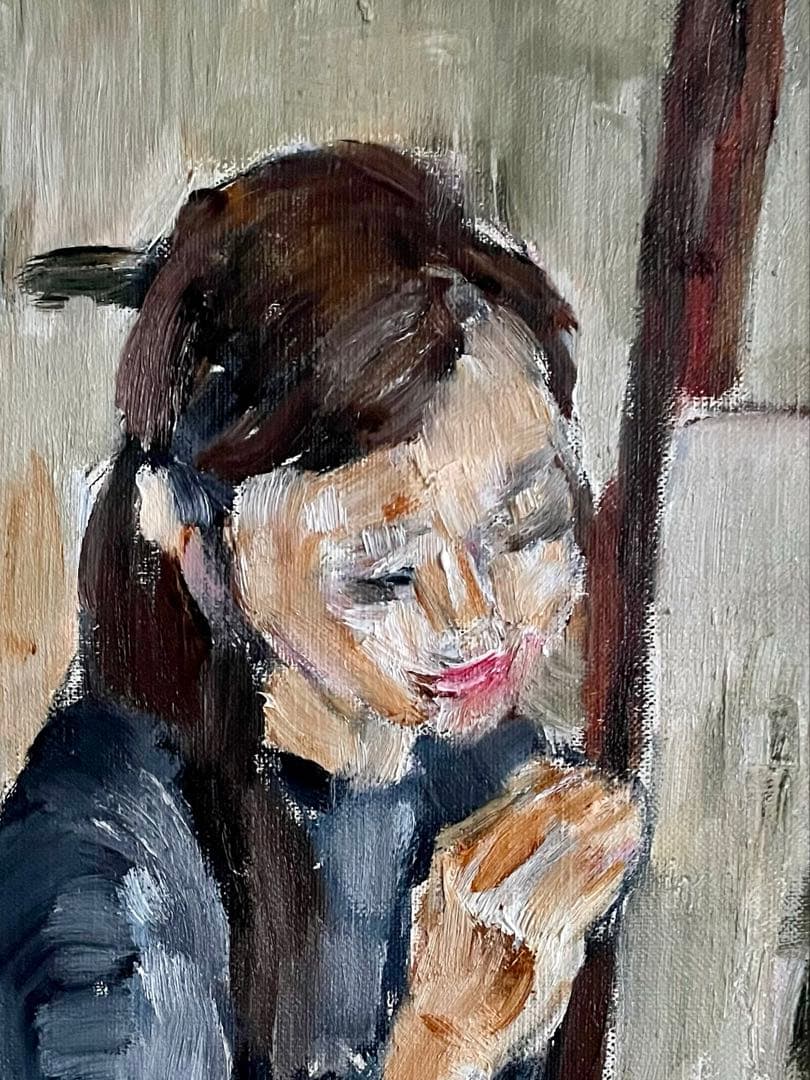 『筆先の向こう側』 – F4号 / 油彩 / 額装付き(箱つき)