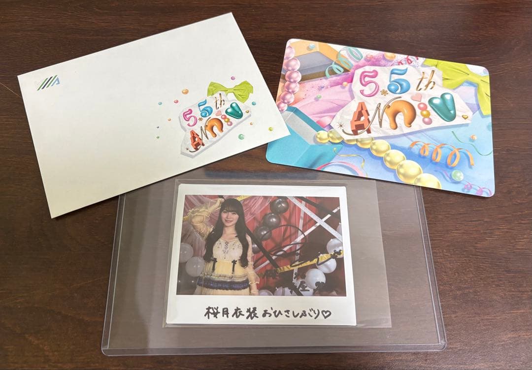ク*ん様 櫻坂46 ユニエア 直筆チェキ 5.5th ANNIVERSARY 桜