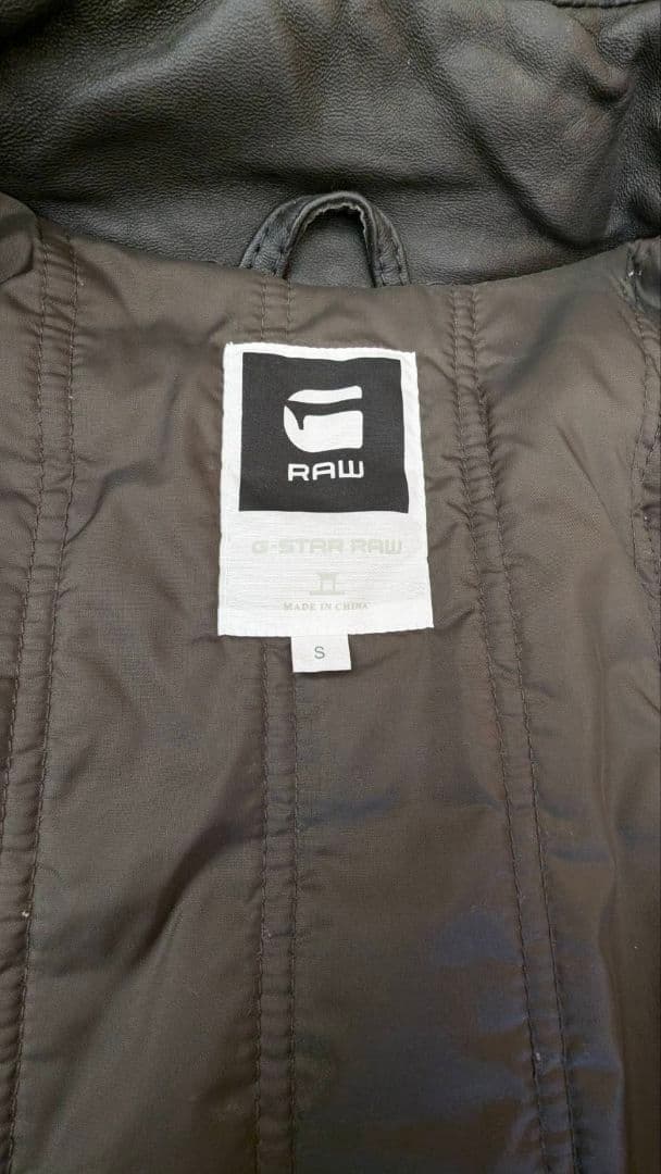G-STAR RAW 牛革 ライダースジャケット