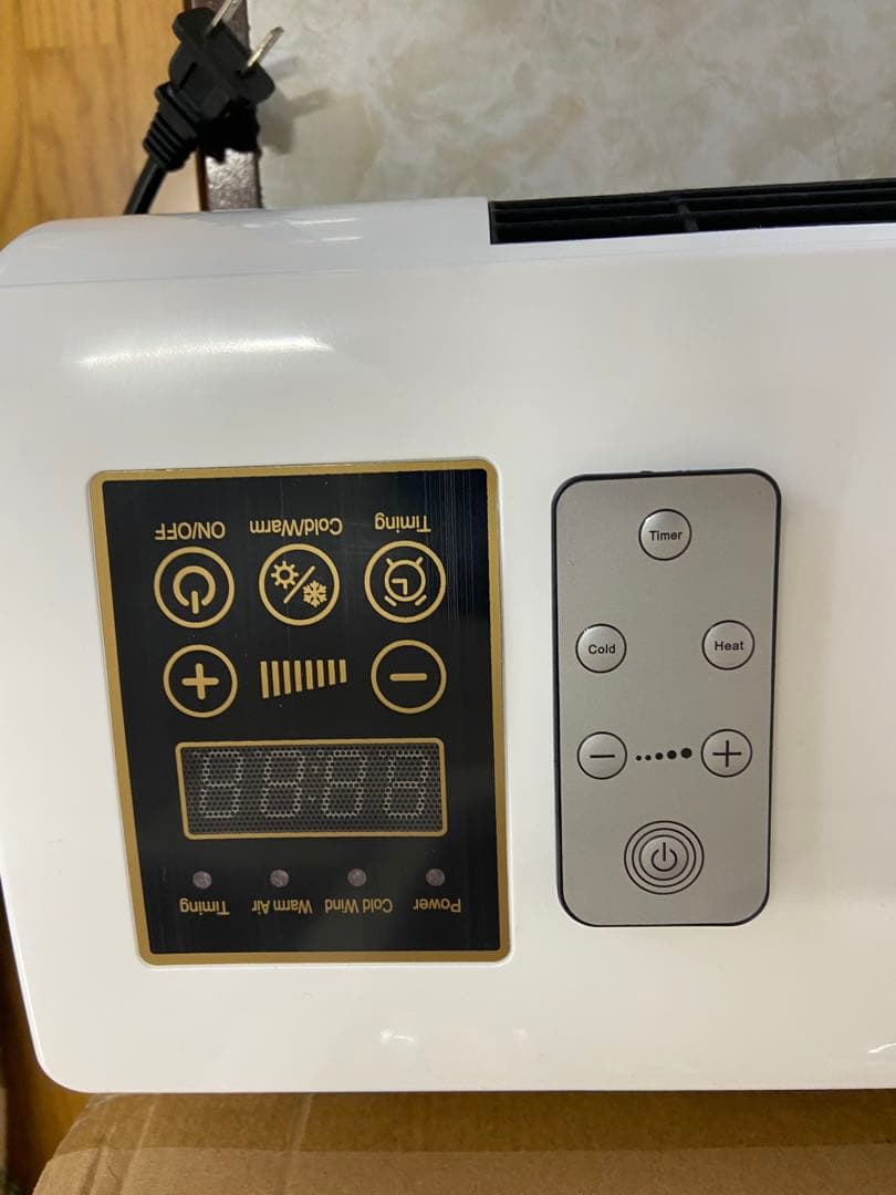 冷暖両用移動式小型エアコン ミニ冷暖房エアコン リモコン付き　2台セット