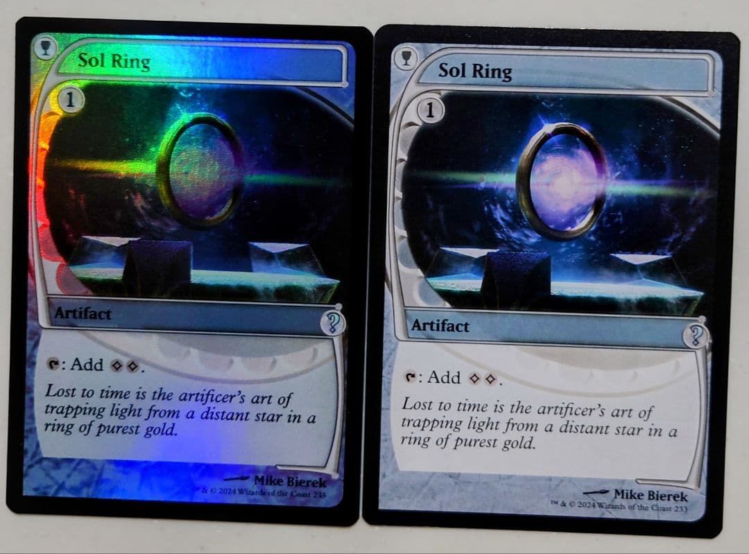 MTG MB2　《太陽の指輪/sol Ring》foil+通常 未来予知枠