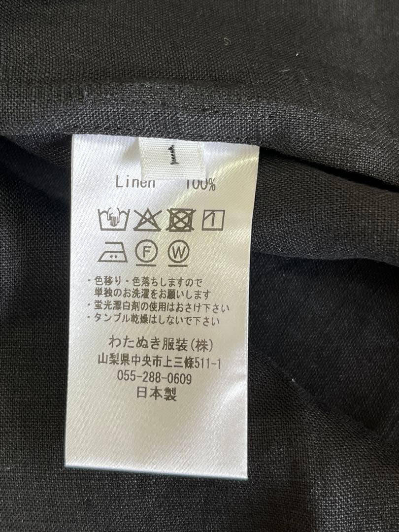 wafu. リネンタンクトップ　よしタンクNEO ／ 黒色 p005d-bck1