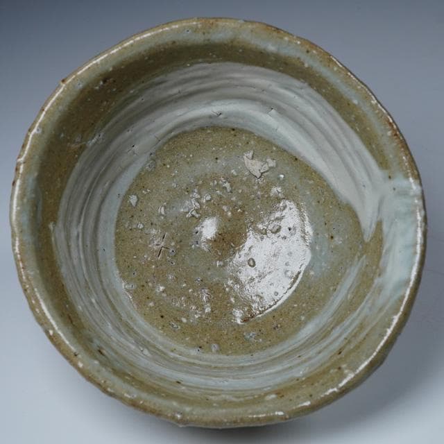 岸本謙仁　刷毛目茶碗　共箱　茶道具　鑑賞陶器　抹茶碗