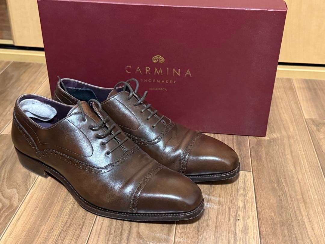 CARMINA ブラウン ドレスシューズ