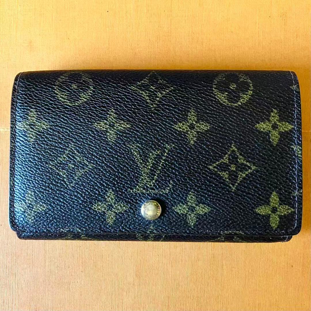 LOUIS VUITTON モノグラム トレゾール L字折り財布 内側リペア品❣️