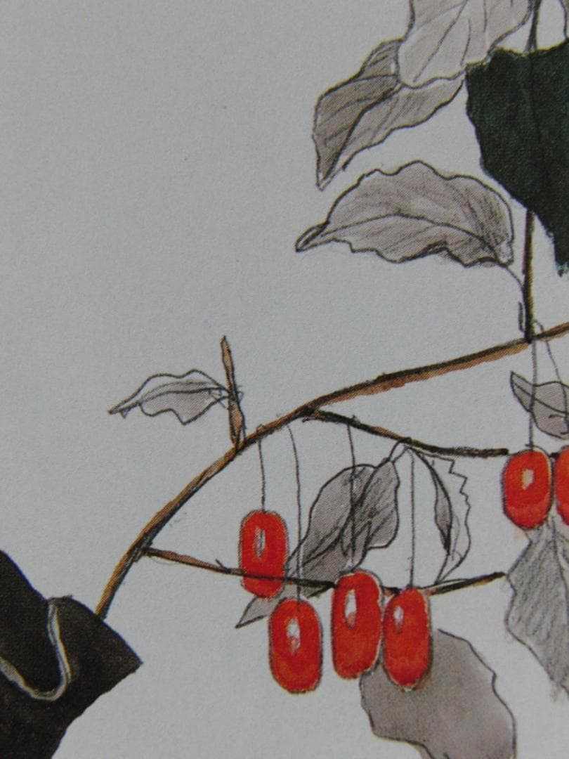 斎藤清、「想出　グミ」、希少な画集の額装画、オーダーマット付・日本製新品額入り