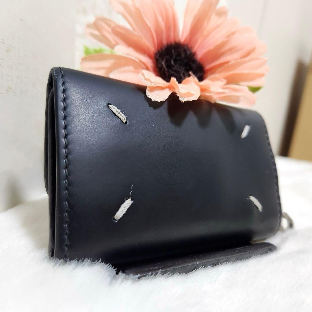 ✨美品　付属品完備✨マルジェラ　キーケース　ステッチ　6連　ブラック　黒