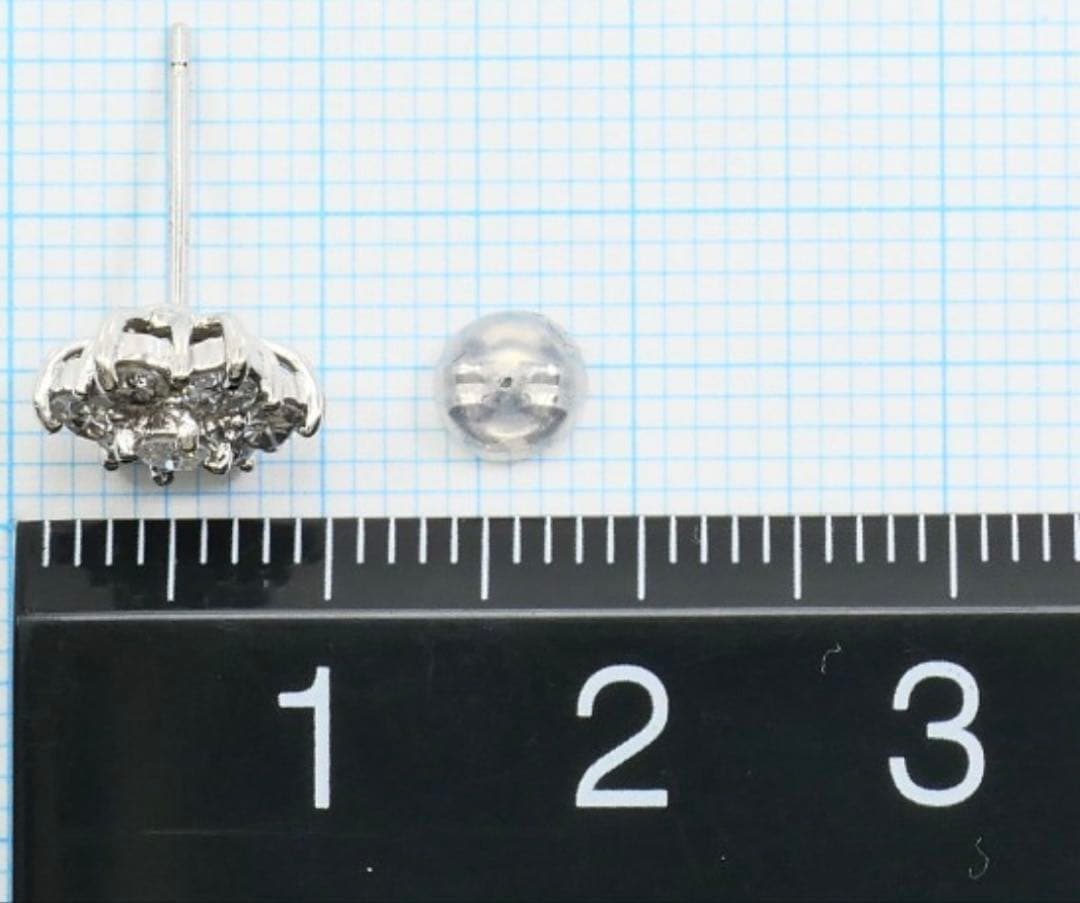 PT900 プラチナ ピアス ダイヤ 0.50 ×2 総重量約2.5g