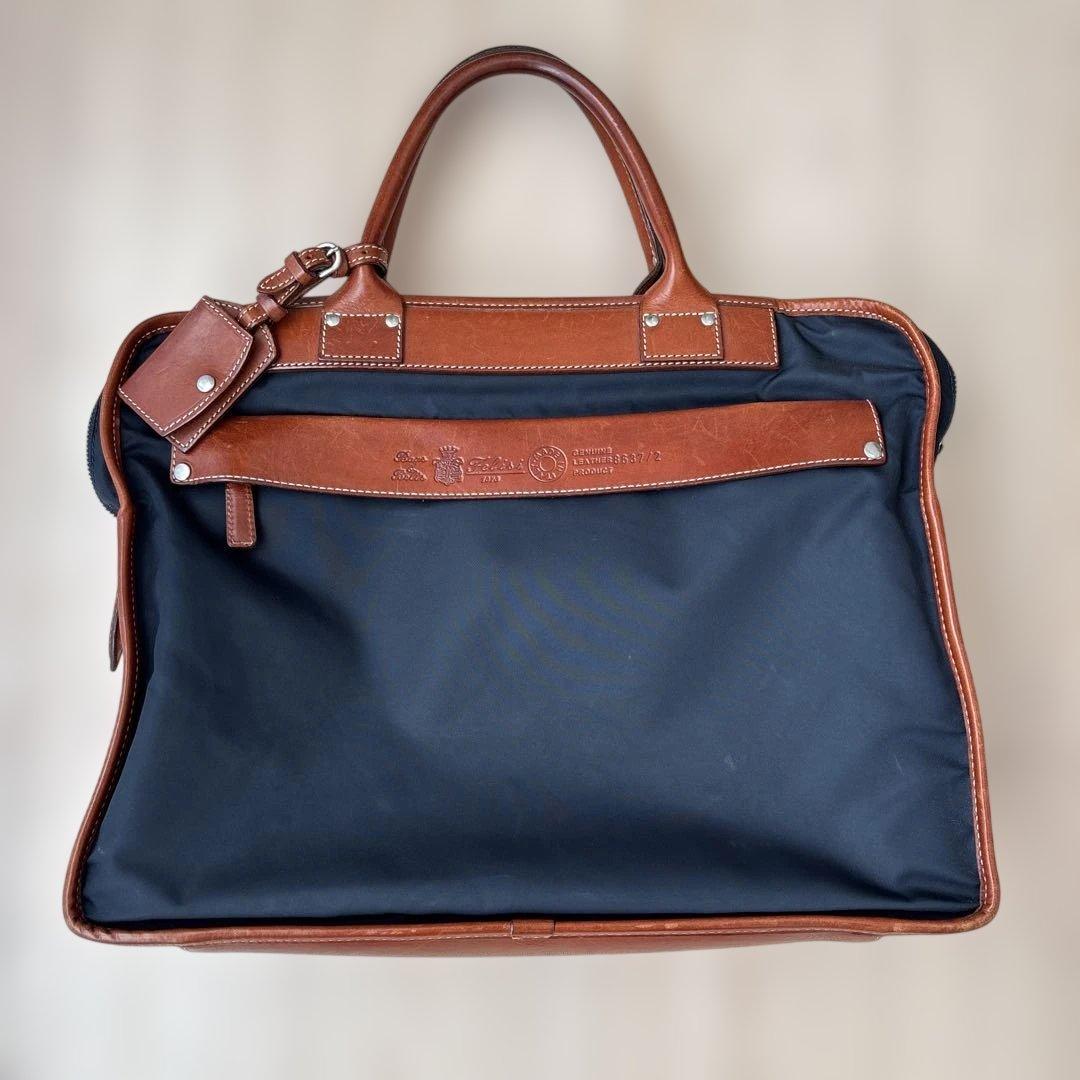 フェリージ　ビジネスバッグ ネイビー/ブラウン