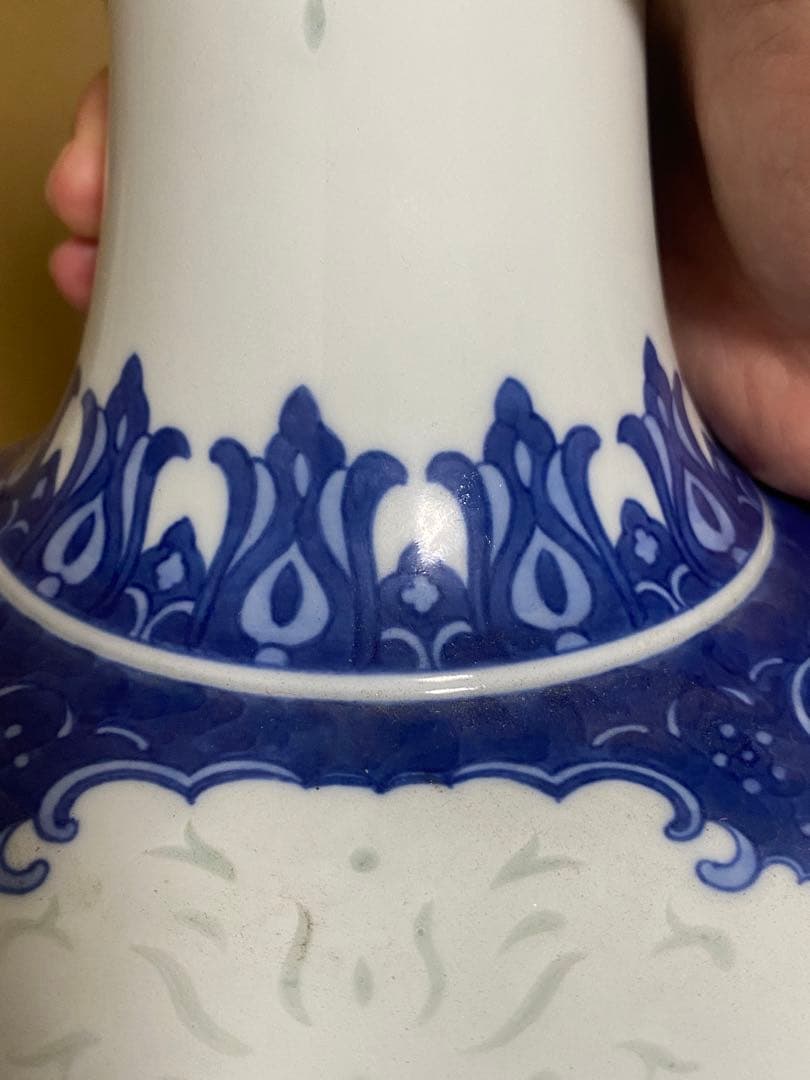 中国　景徳鎮製　染付蛍花瓶　　　　　引越しのため　売り尽くす