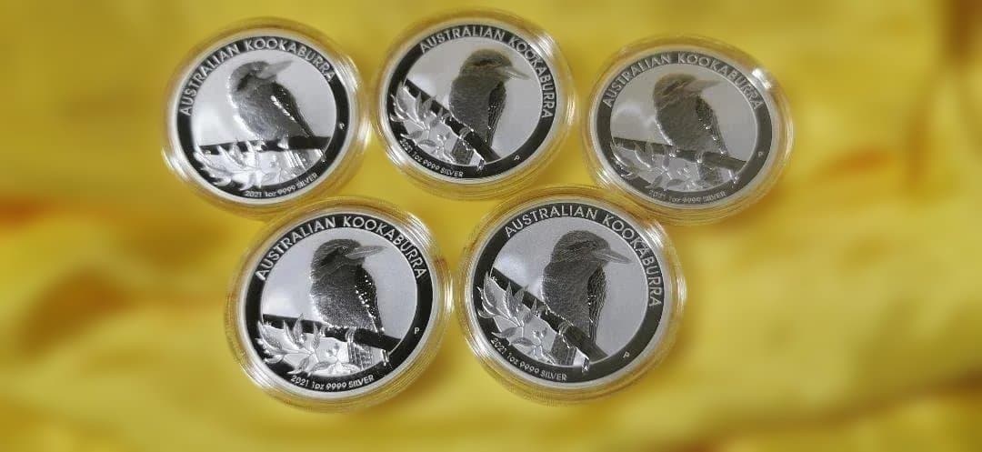 チ*イ様 オーストラリア・クッカバラ銀貨 5枚セット 2021年　新品未使用品