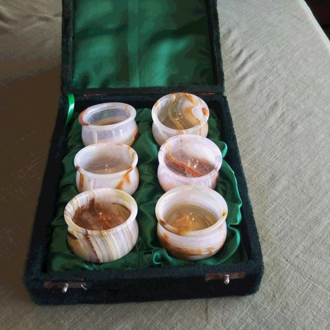 大理石ぐい呑み６点セット