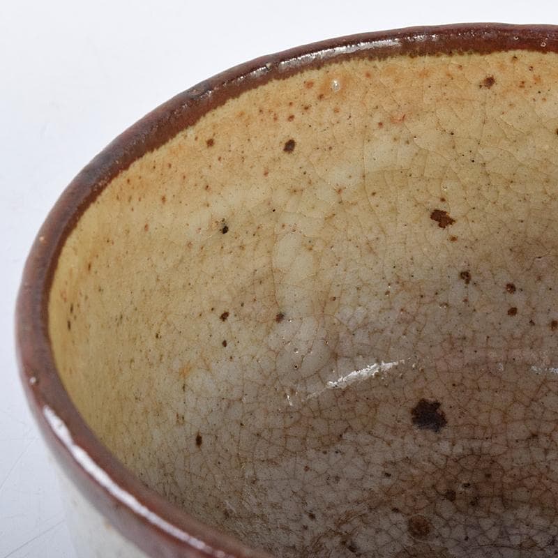 茶道具　唐津皮鯨茶碗　袱紗・時代箱付　V　R7954