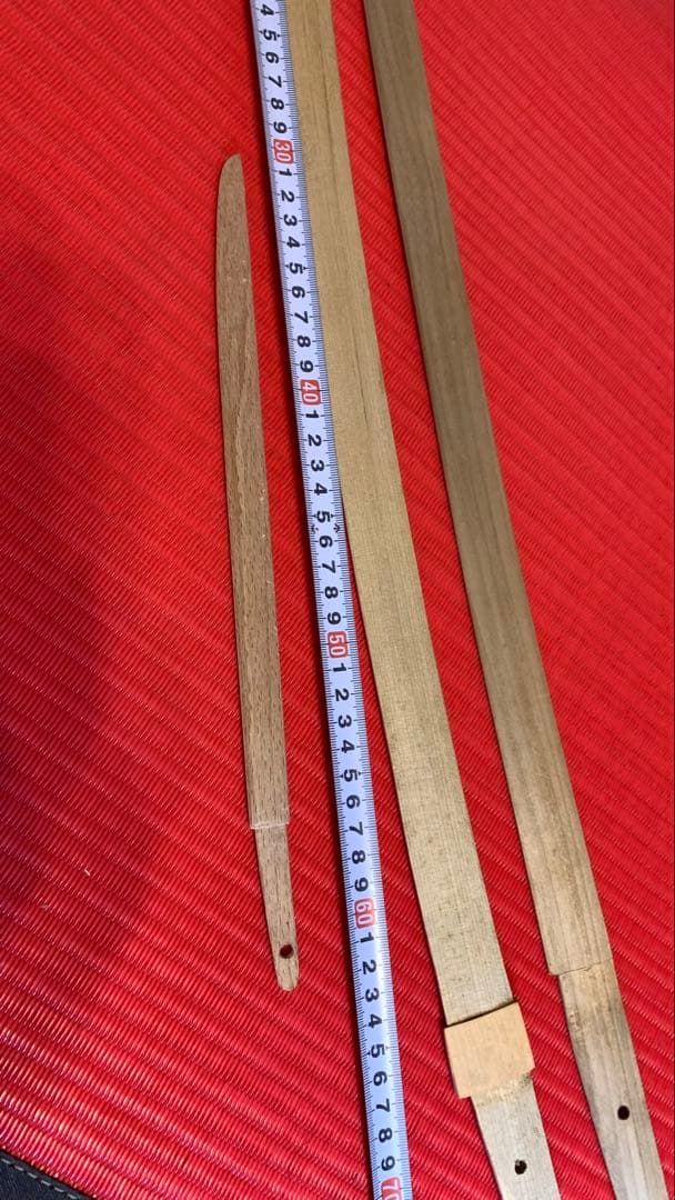 Kouichi 軍刀革鞘、継木木刀