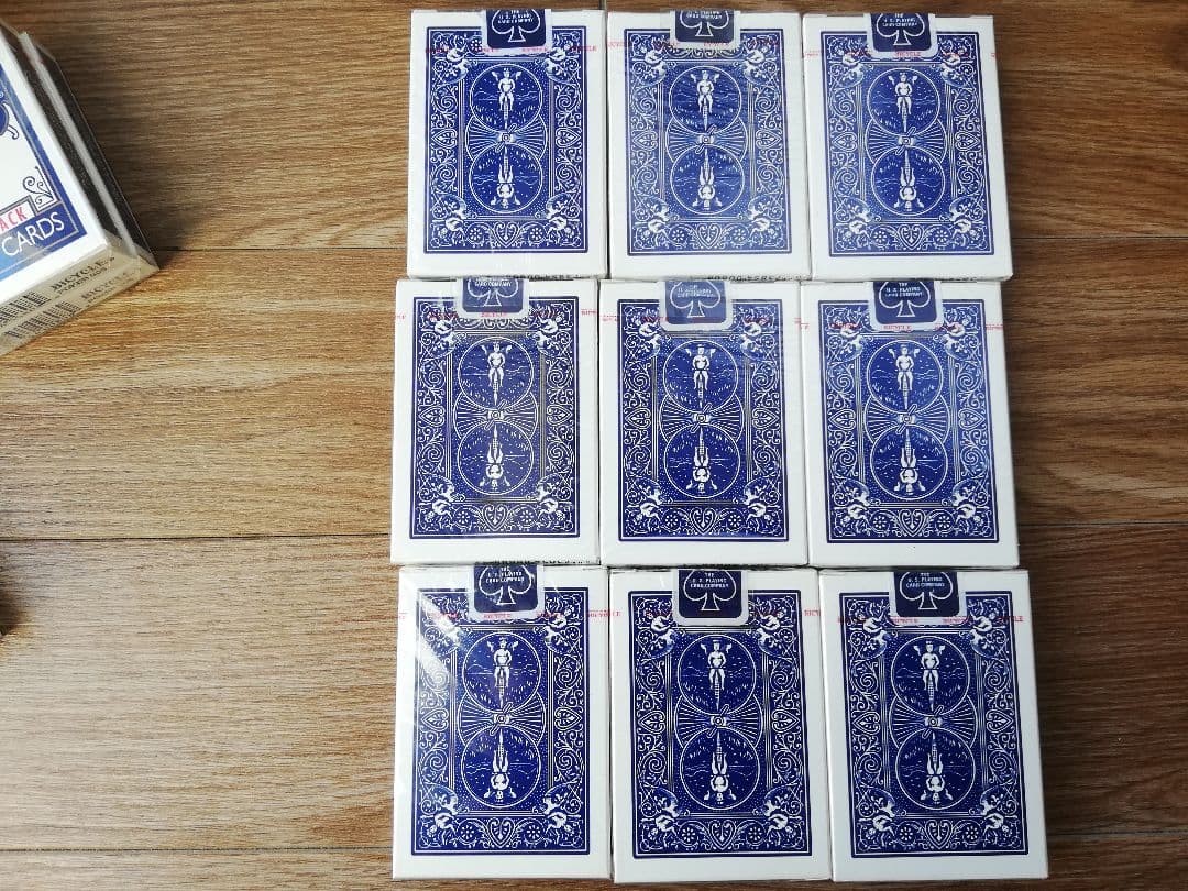 オハイオブルーシール●Bicycle Rider Back 青トランプ 9個