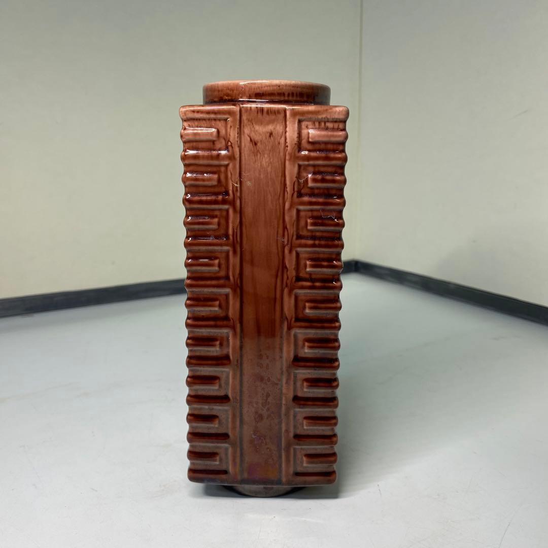 【茶道具】横石嘉助造　長崎三彩　杓立（共箱）天然忌に