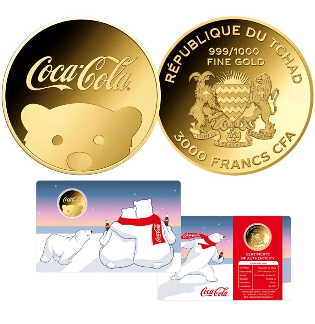幸せのおすそ分け 希少なポーラーベア！白くま金貨！限定鋳造！ コカ・コーラ 公式