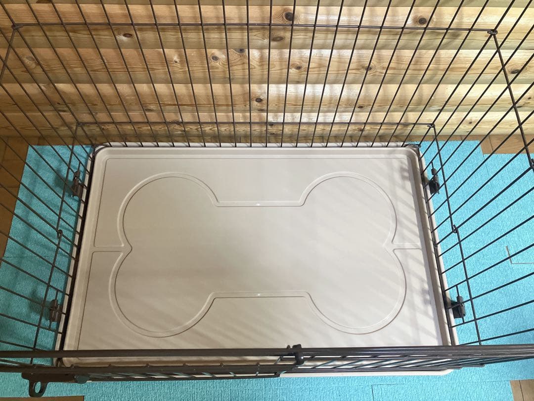 GONTA CLUB 犬用ケージ 骨型トレー付き　折り畳み可能☆トイレセット