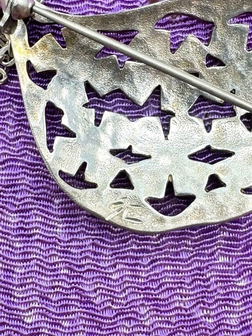 浅井盛征　花銀　ペンダントブローチ　銀製　シルバー925