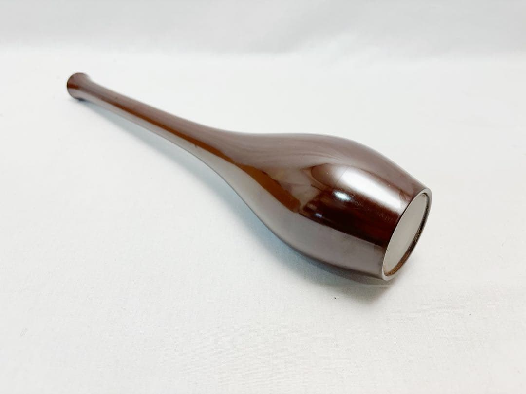 華道具 龍仙作 銅製 花器 一輪挿し 重さ約0.6KG 鶴首花入 花瓶 共箱