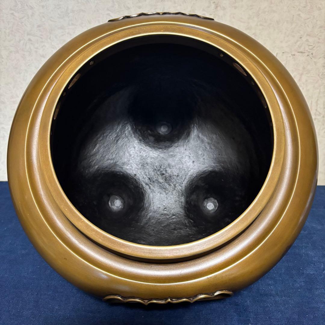 美品/炉釜/風炉釜/唐銅朝鮮風炉/野々田製電熱器/敷板/茶道具/お点前道具