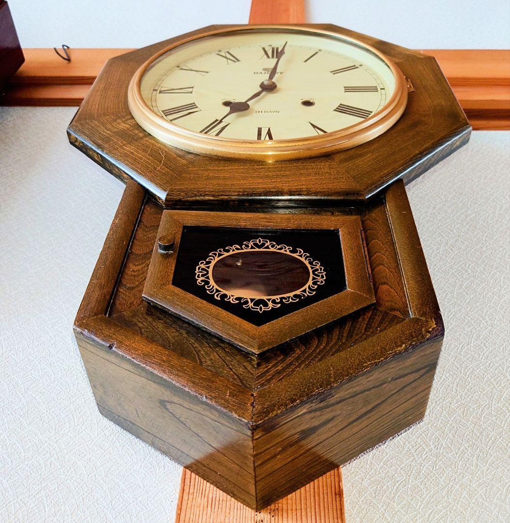 〈完動・美品〉武田時計MAJESTY②　31日巻　八角ゼンマイ振り子時計　古時計