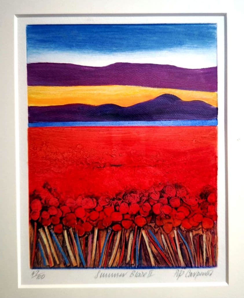 特価◯絵画 カラー銅版画 額装品