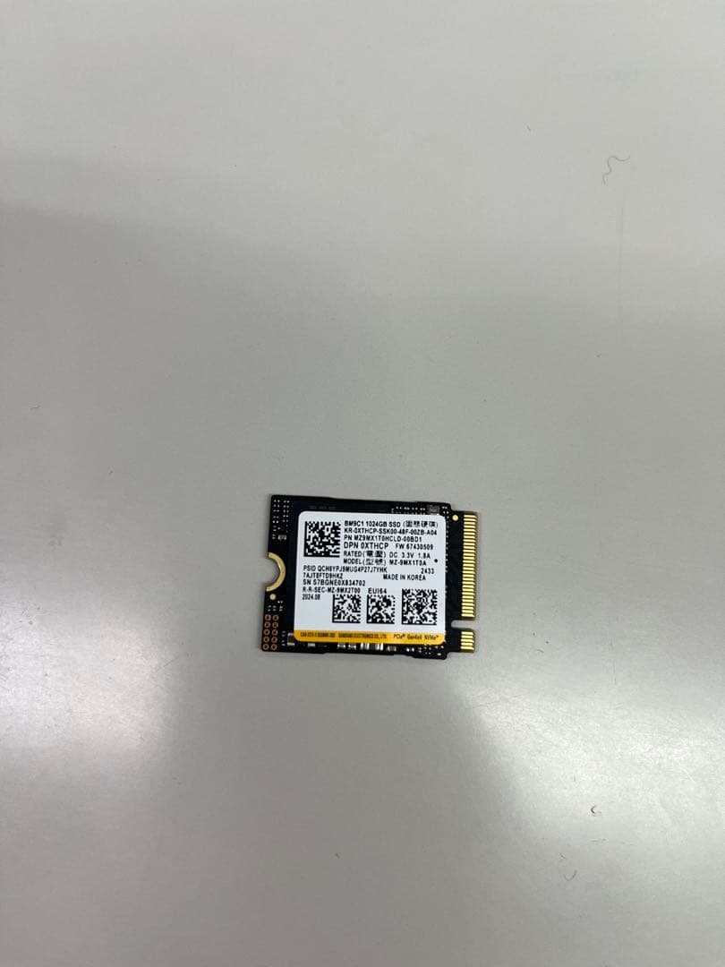 内蔵型SSD Samsung BM9C1 1024GB SSD gen4