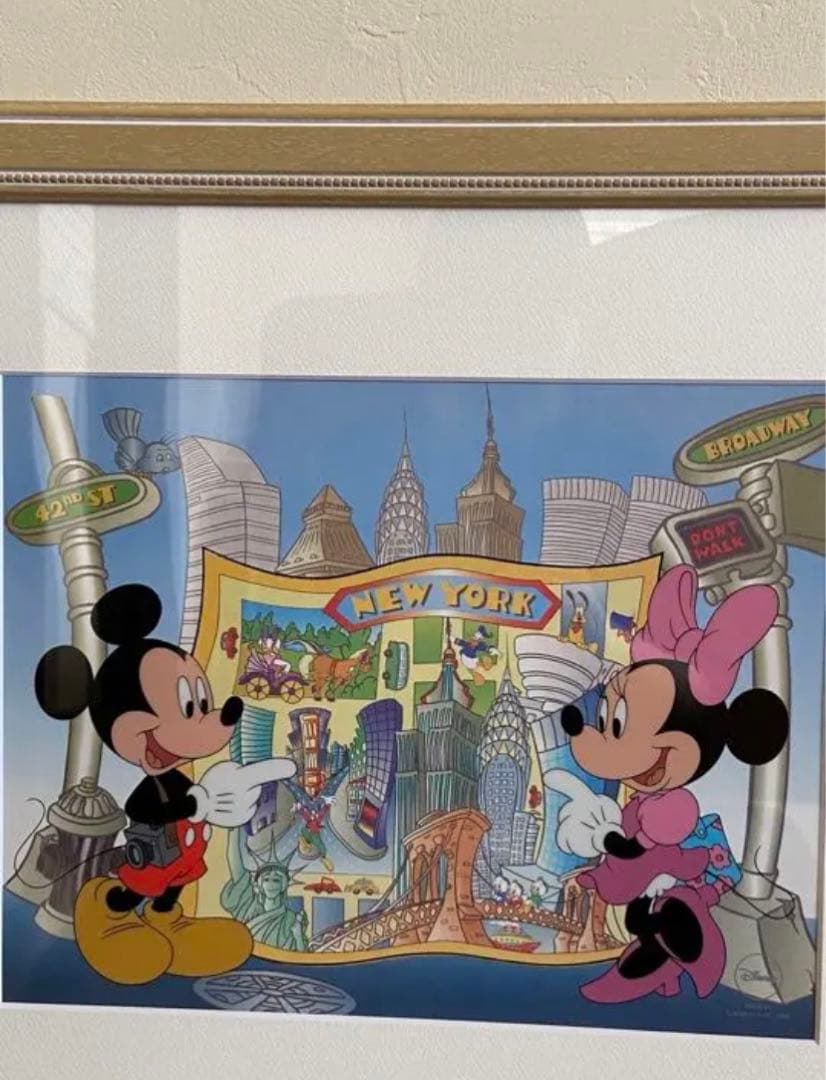 ディズニー　ミッキー　ミニー \"NEW YORK\" セル画