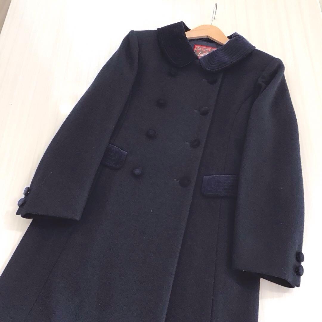 familia　ファミリア　ウール　コート　ネイビー　140 フォーマル