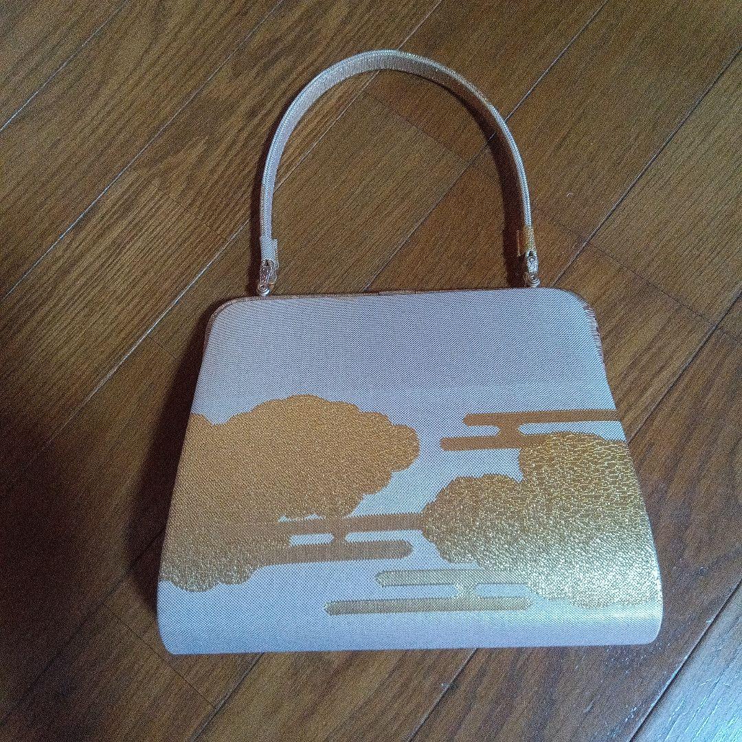 和装用バッグと草履LLサイズのセット ゴールド系